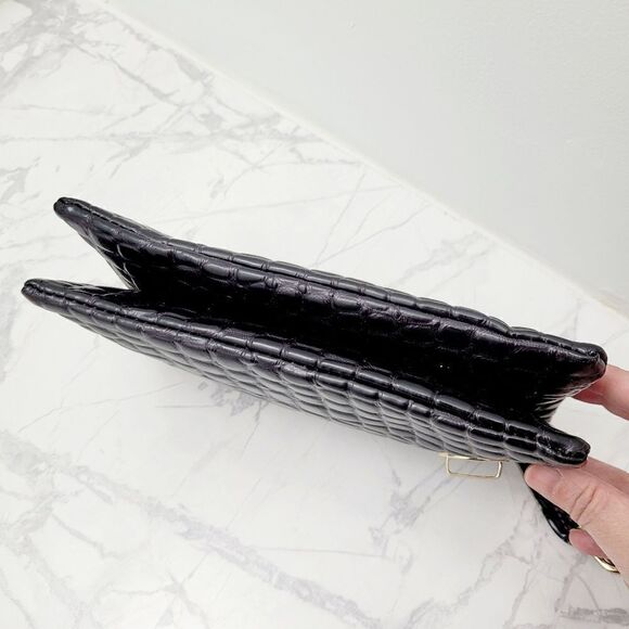 2/$20 Brand New 90s Dark Purple 2 in 1 Clutch, Crossbody Bag - Picture 4 of 7